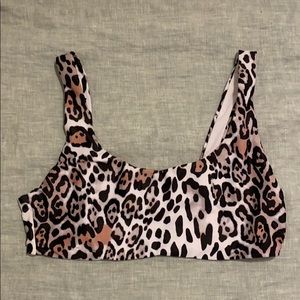 VoYaGal; Leopard print bathing suit top